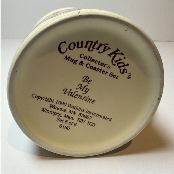 Rare Vintage Watkins Country Kids Mug Be My Valentine 1990 Coffee Collectable - Picture 8 of 9